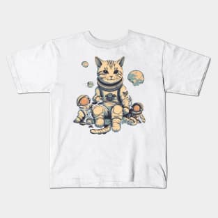 Cosmic Kitty Crew Kids T-Shirt